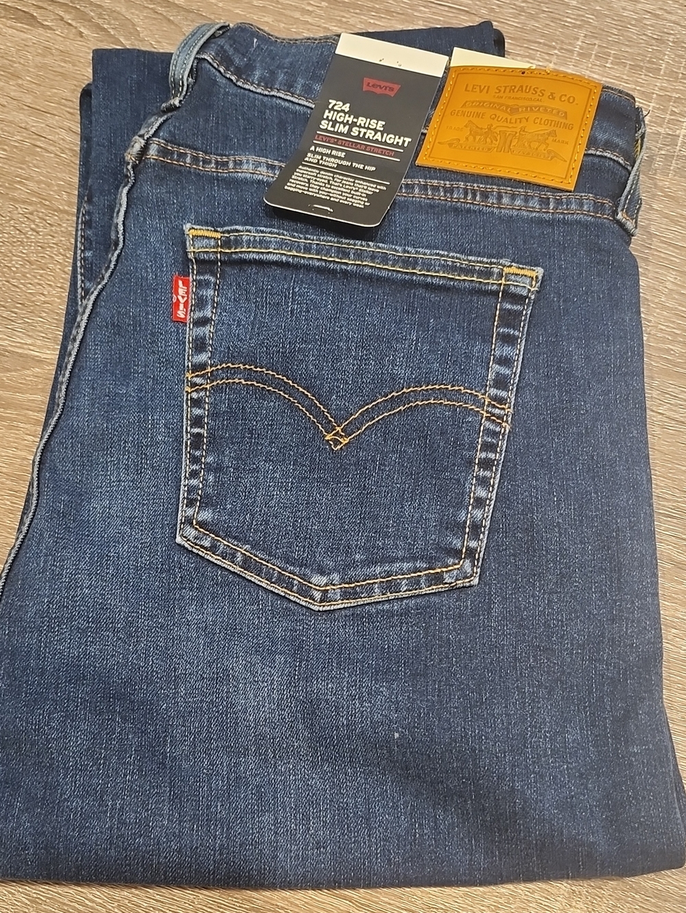 Levi's High-Rise Slim Straight Jeans in Dark Blue